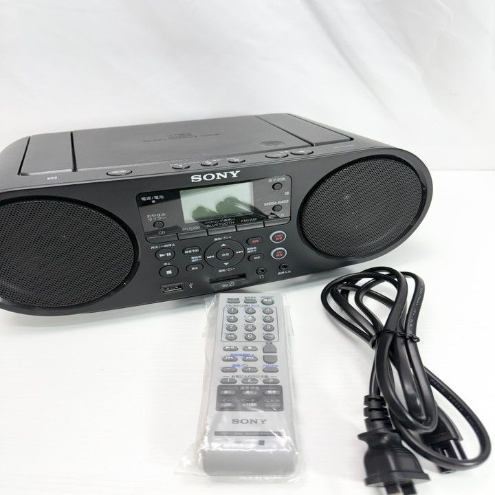 ソニー CDラジオ Bluetooth|FM|AM|ワイドFM対応 語学学習用機能 電池駆動 ブラック ZS-RS81BT