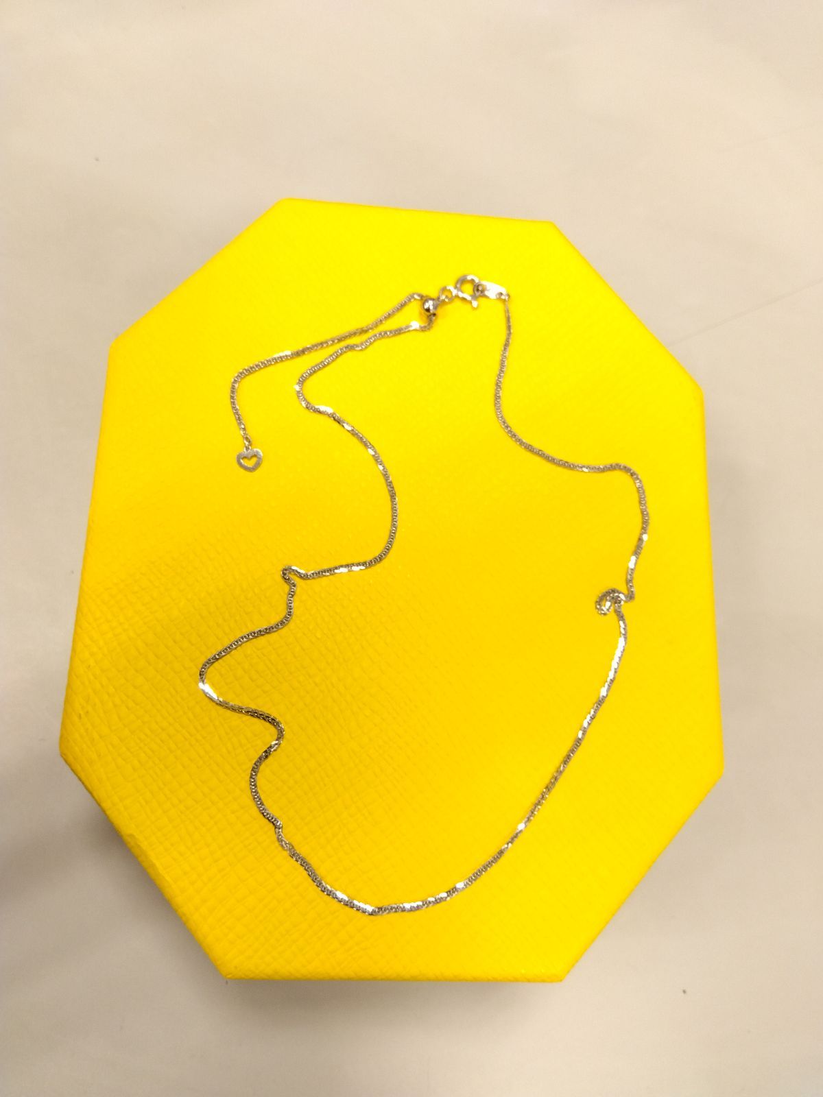 M7 ホワイトゴールド ネックレス WG ゴールド750イタリー刻印