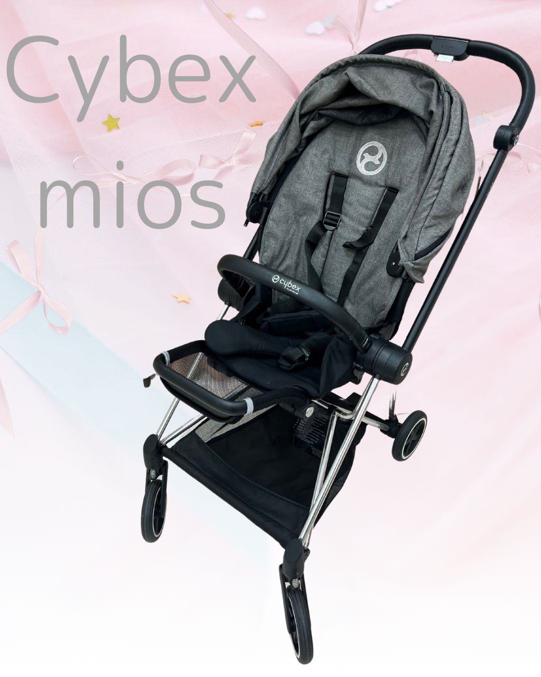 【送料込み】✨美品良品✨Cybex　mios　2019モデル　シートパック＆フレーム　AB型ベビーカー　PLATINUM