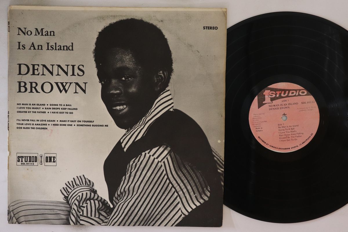 ジャマイカLP Dennis Brown No Man Is An Island SOL01112 Studio One |00260