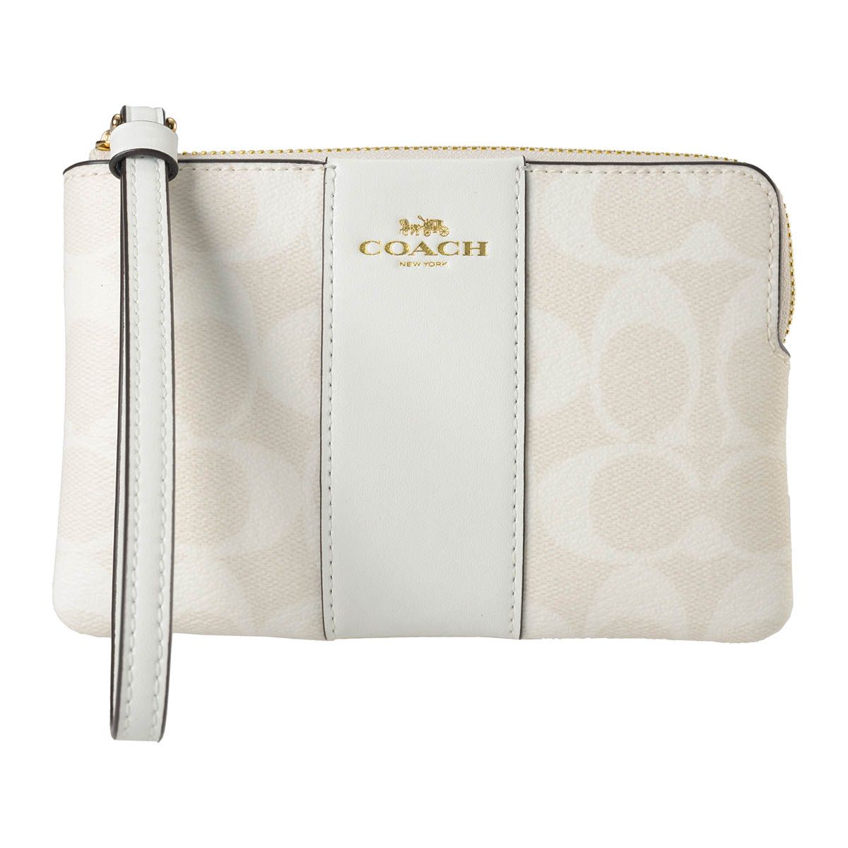 新品 コーチ COACH ポーチ コーナー ジップ リストレット グレイシャー 