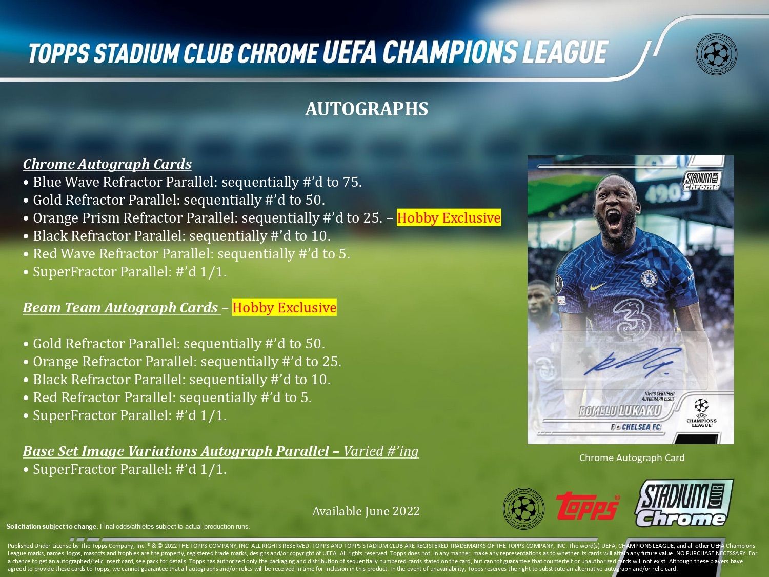 新品 未開封】2021-22 Topps Stadium Club Chrome UEFA Champions 