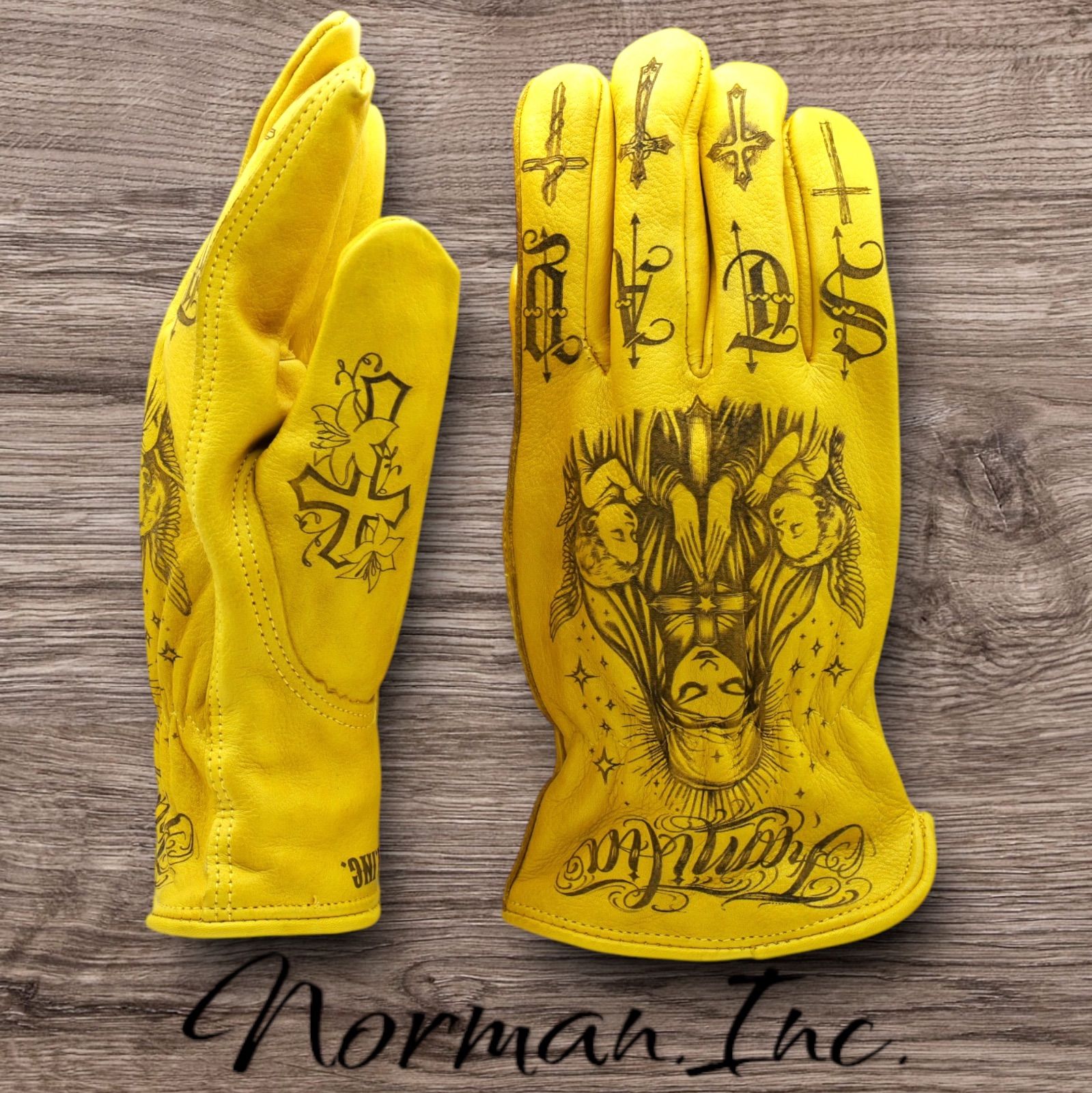 牛革冬用保温綿裏起毛レザー グローブバイク手袋ツーリングLサイズ