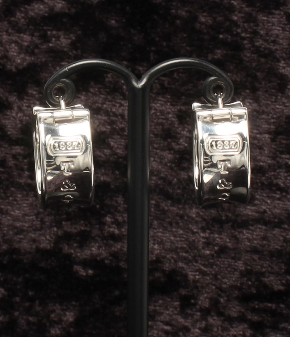 美品 ティファニー ピアス SV925 1837 ワイドフープ レディース TIFFANY&Co.