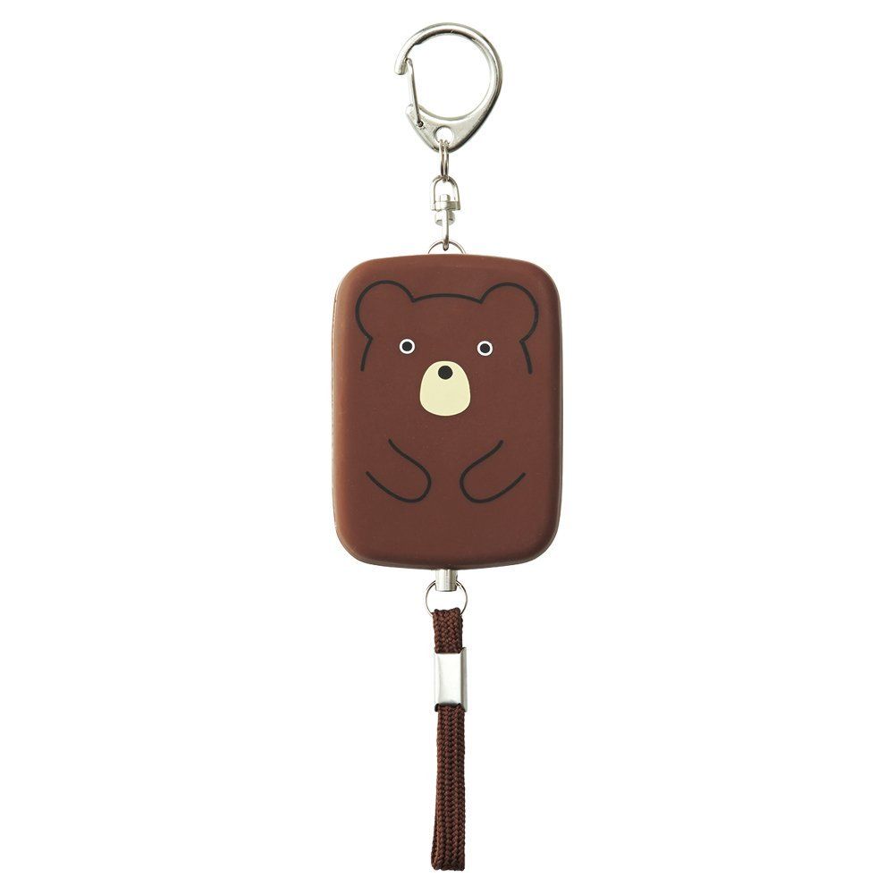 （まとめ買い）リヒトラブ SMART FIT PuniLabo 防犯ブザー クマ A-7718-1 【3個セット】