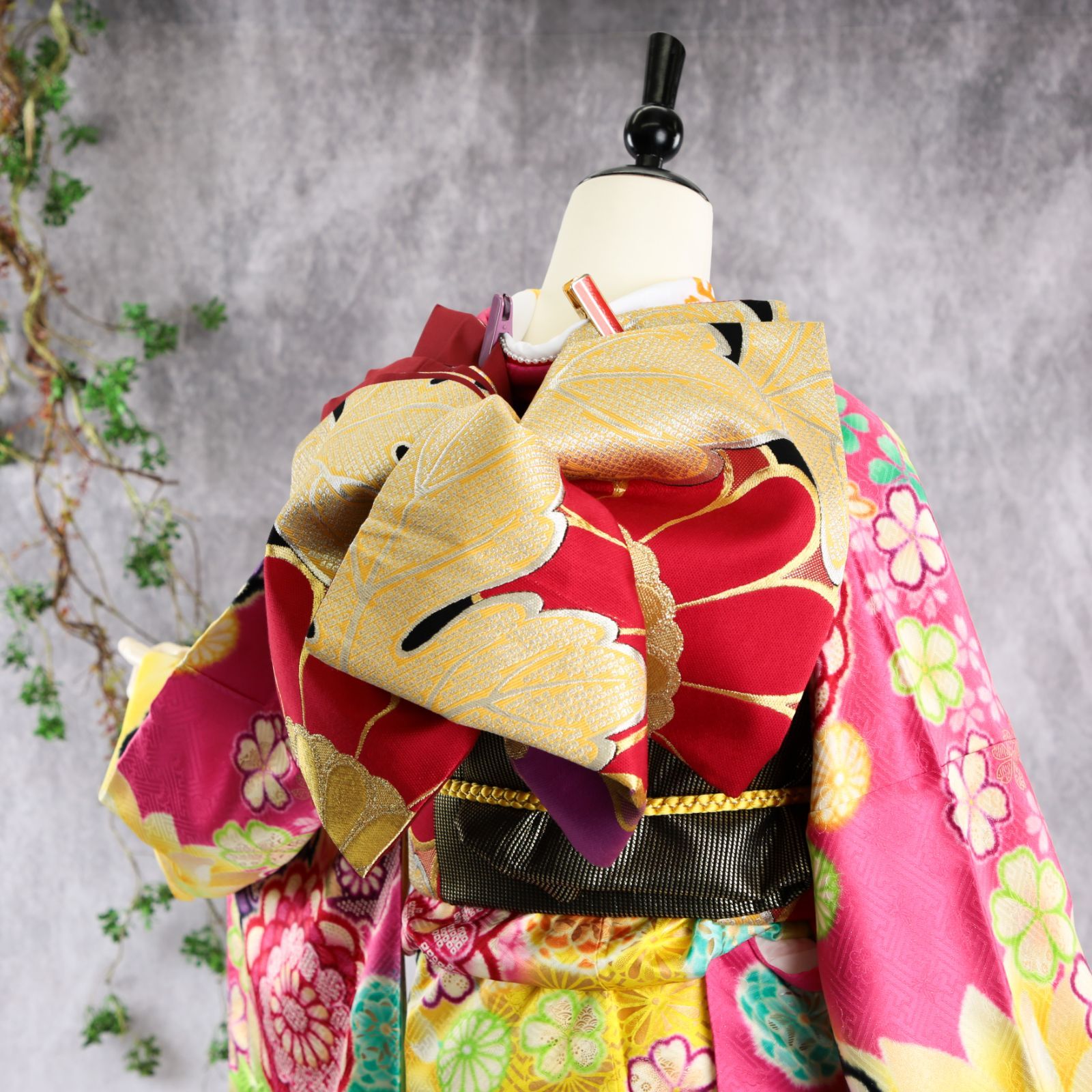 藤田ニコル にこるん 振袖フルセット 振袖セット 振袖 LLサイズ 中古