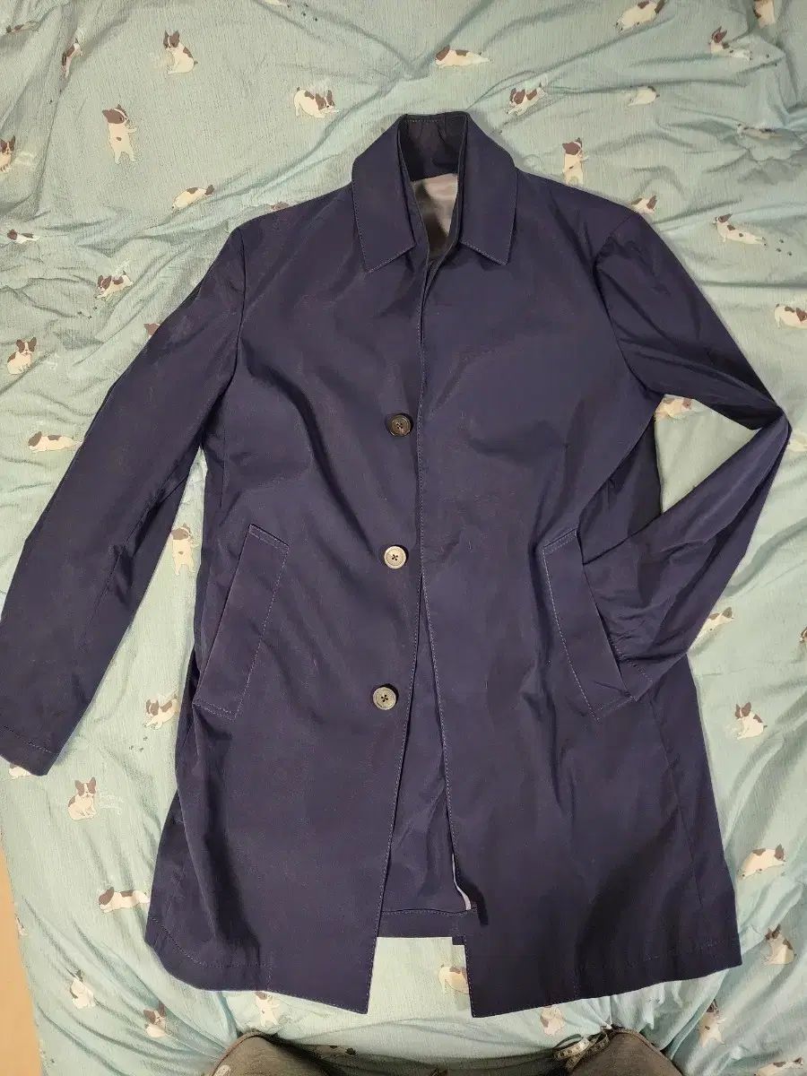 ハンサム ネイビー ステン コート ㅣ レインコート