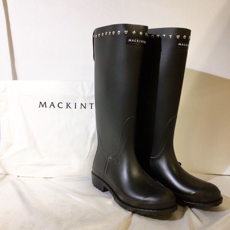 未使用品】 MACKINTOSH マッキントシュ レインブーツ 長靴 スタッズ