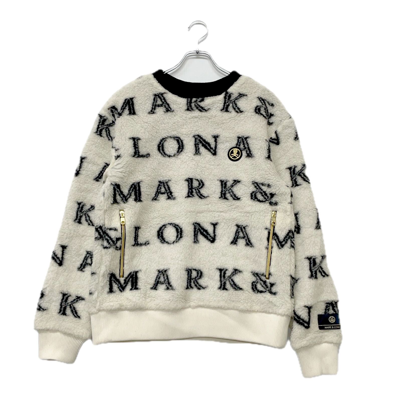 メンズ マークアンドロナ MARK-LONA ブルゾン 48 L 白系 ホワイト クルーネック プルオーバー ボア 裏地付き