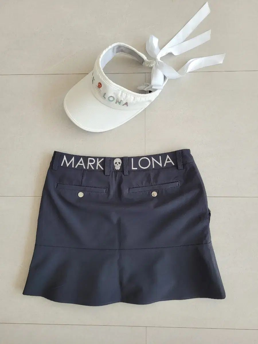 MARK&LONA マークアンドロナ ジップスカート ホワイト系 S