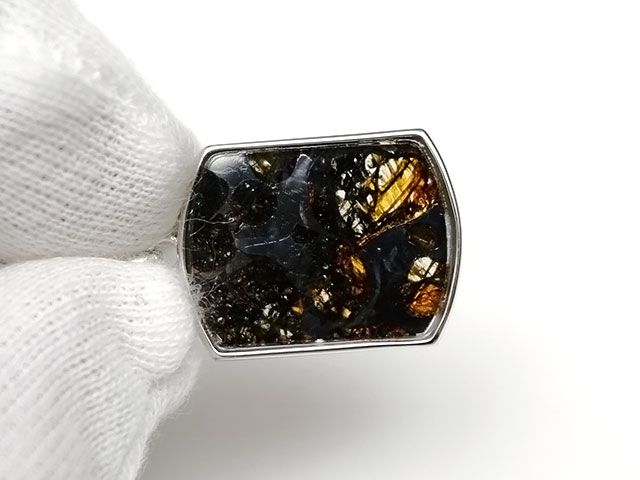 セリコ隕石 ペンダント トップ ケニア産 パラサイト セリコ隕石 ペンダントトップ 24×17mm No