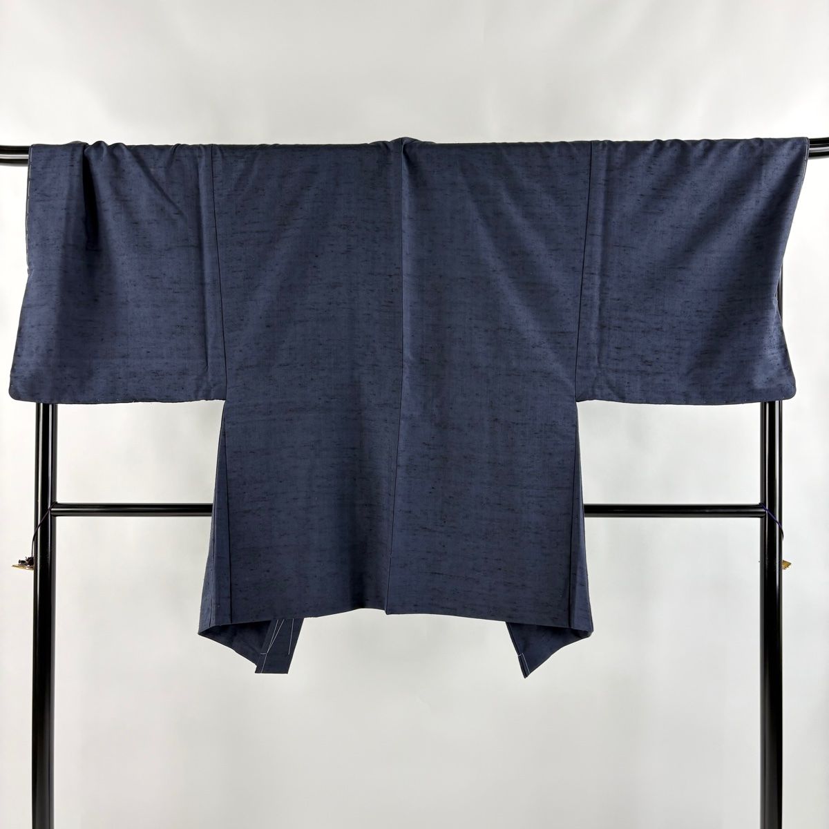 男着物 身丈88.5cm 裄丈73cm L 羽織 紺色 正絹 名品