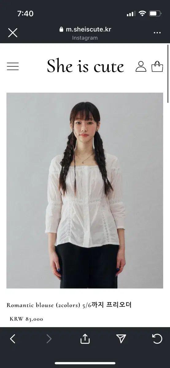 Sheiscute Romantic blouse