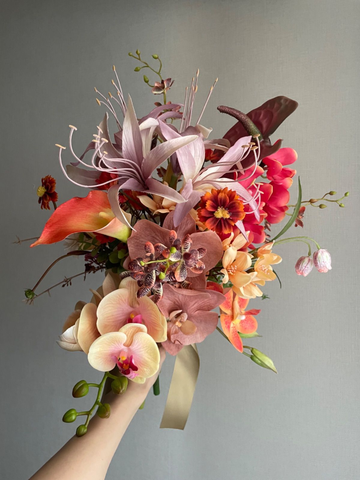 ウェディングブーケ ブートニア アーティフィシャルフラワー ブーケ