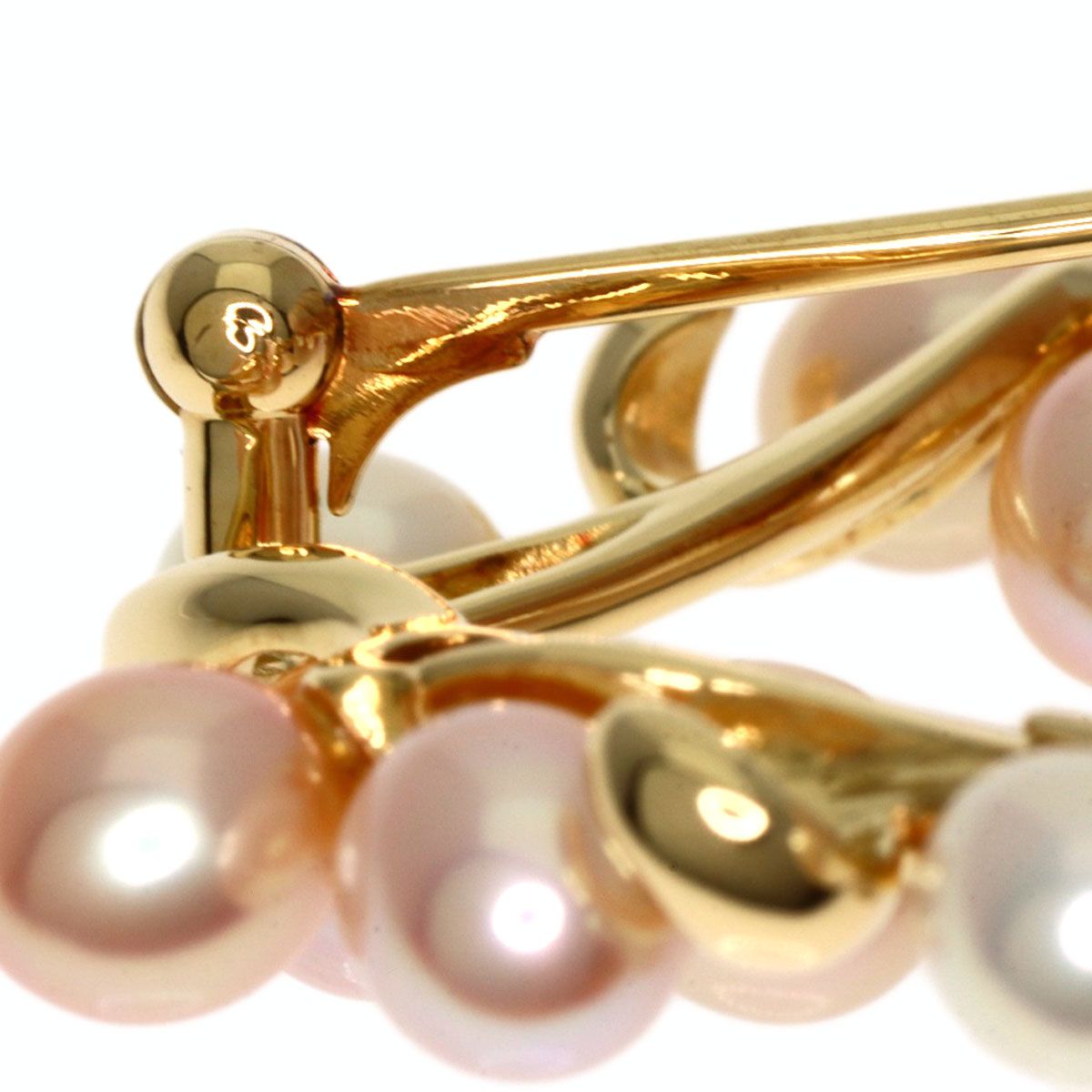 美品です❤︎ ミキモト　パール　本真珠　ブローチ　② MIKIMOTO ミキモト パール 真珠 ブローチ K18YG レディース