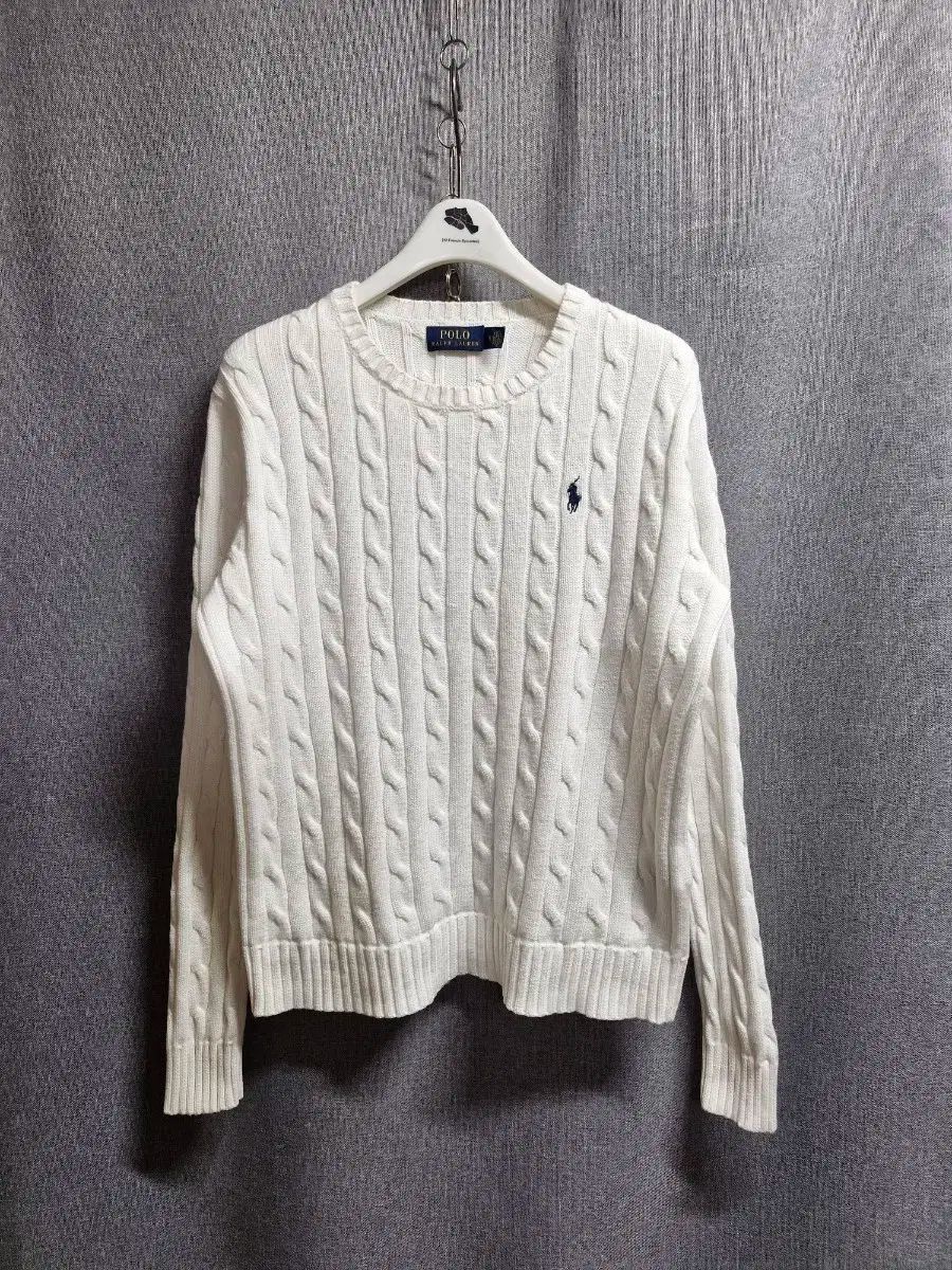 ポロ Ralph Lauren ラルフローレン ケーブル ニット 白 M