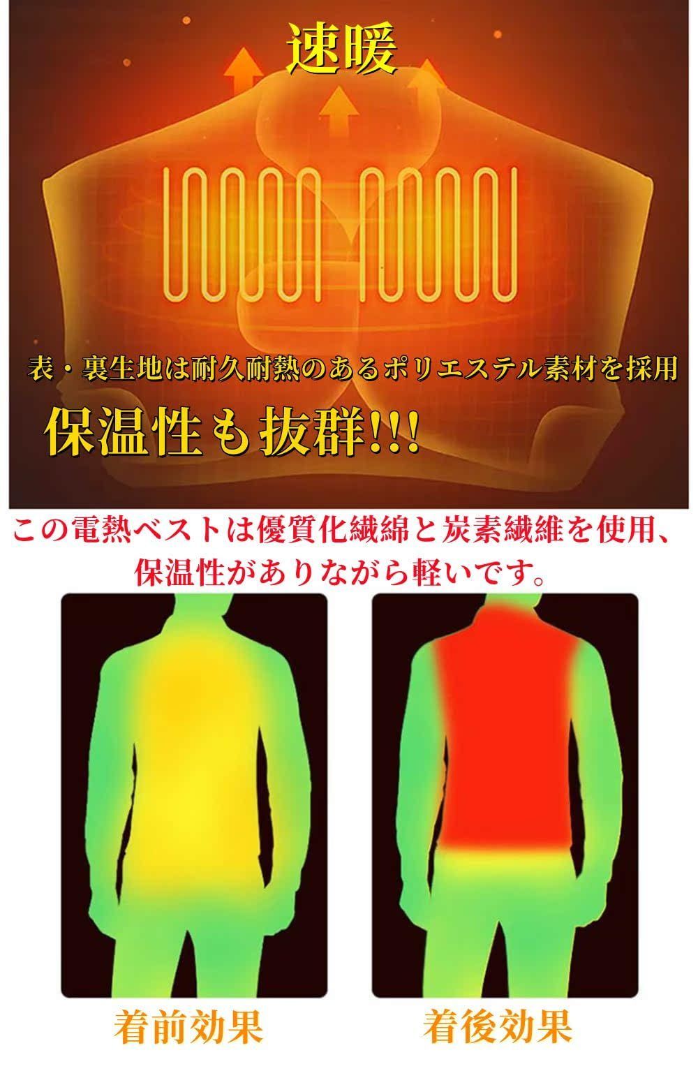通勤 男女兼用 洗濯可 防寒対策 防風 通学 暖かい 長袖 ヒーター防寒服