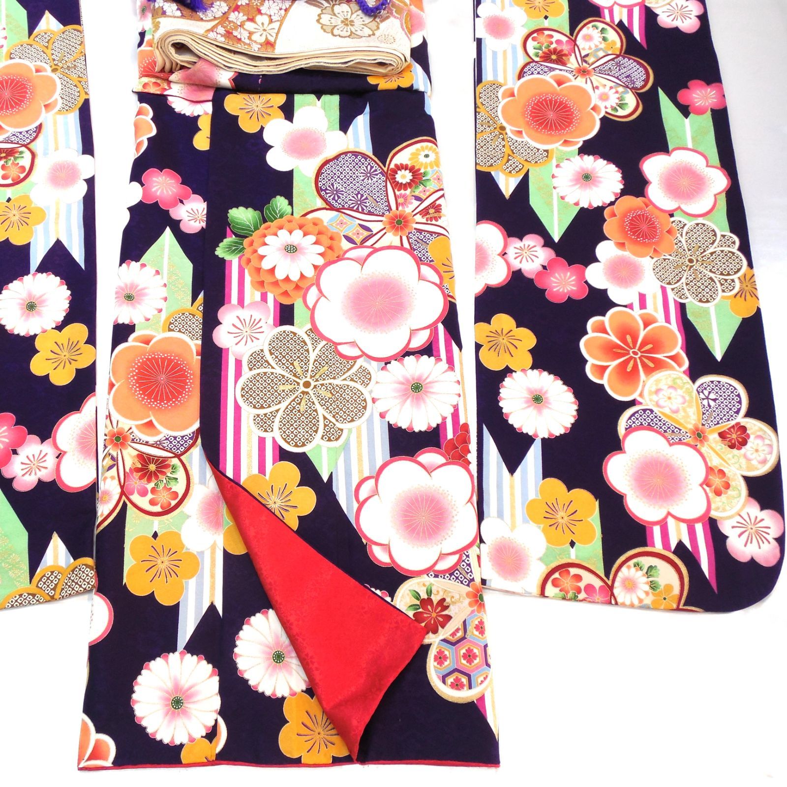 未使用品☆洗える振袖 振袖フルセット 振袖 上質ポリエステル 成人式