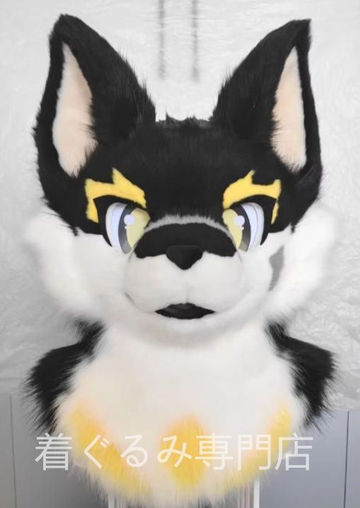 狩人 着ぐるみヘッド 猫 全頭 ケモノ 全爪＆レッグカバー付き シルバーグレーの猫の足、ケモノの着ぐるみ、手作りの着ぐるみの