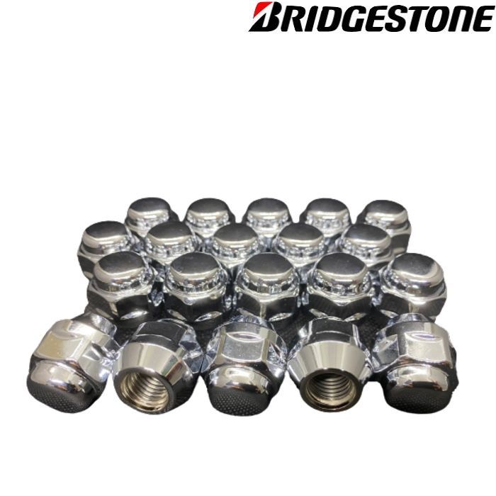 ブリヂストン ホイールナット AX-LUG NUTS 2P Short type メッキ 約25mm 20個 M12×P1.25/P1.5-19HEX/21HEX  ツバ付 メルカリ