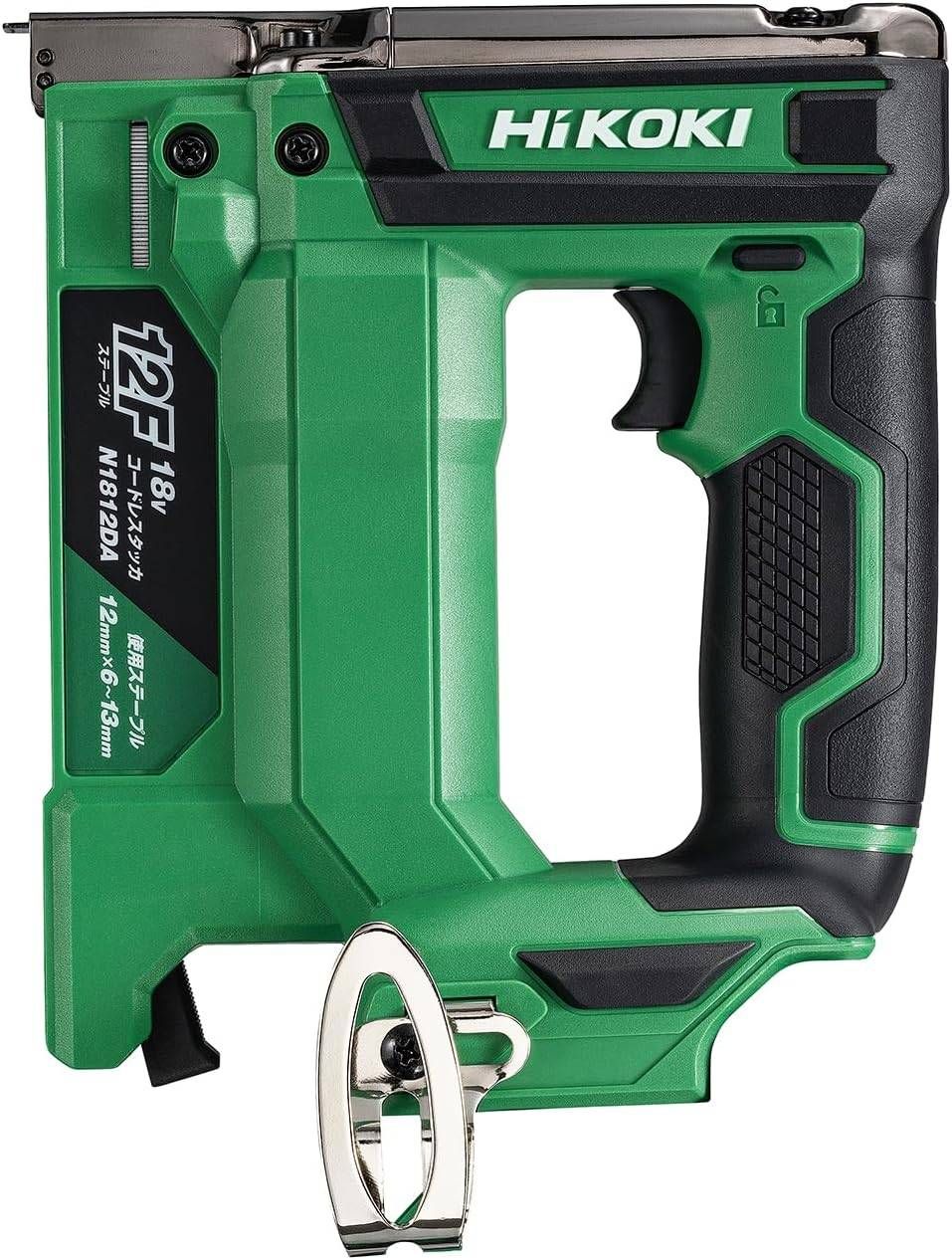 HiKOKI ハイコーキ 18V 充電式 タッカ N1812DA ステープル幅12mm 蓄電池 充電器 ケース別売 N1812DA NN ステープル