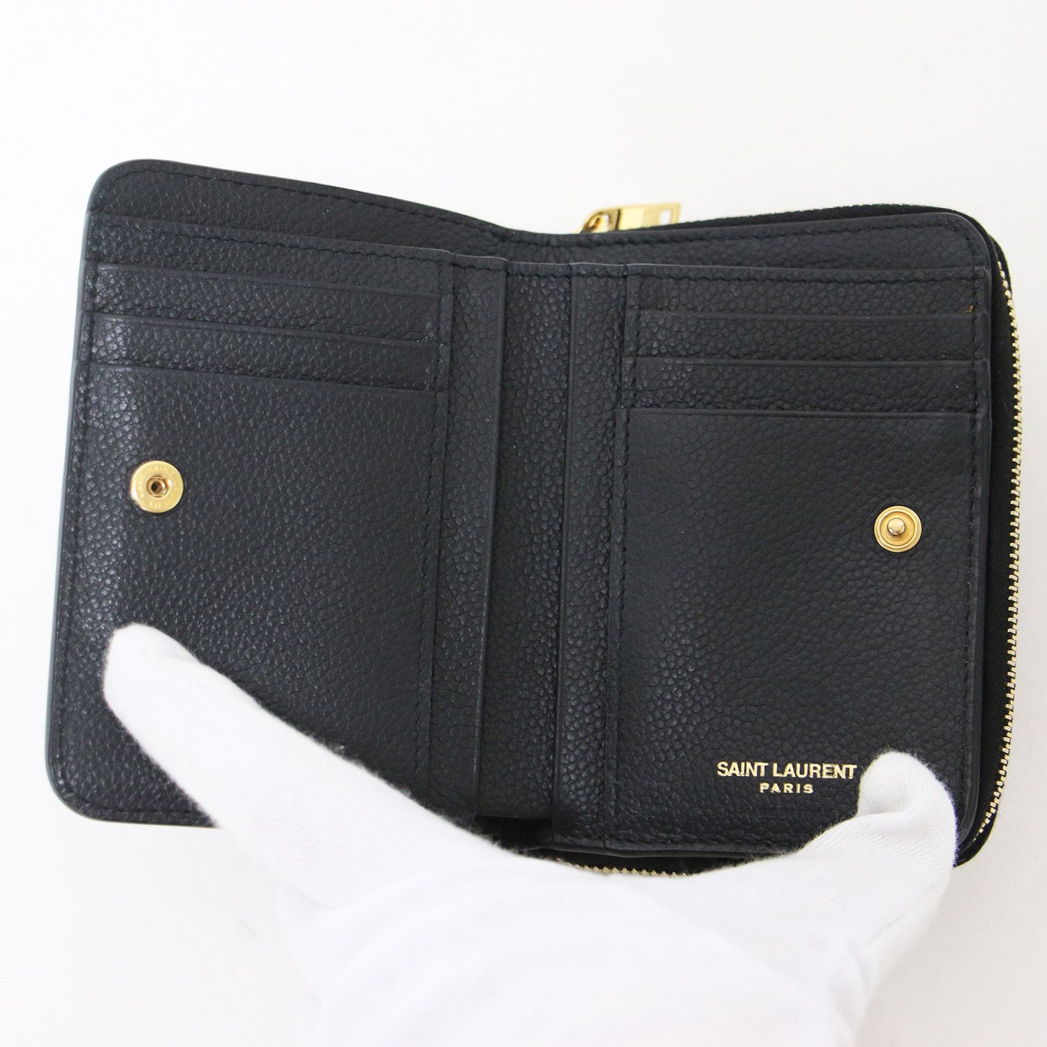 SAINT LAURENT PARIS サンローラン パリ 財布 ブラック 黒