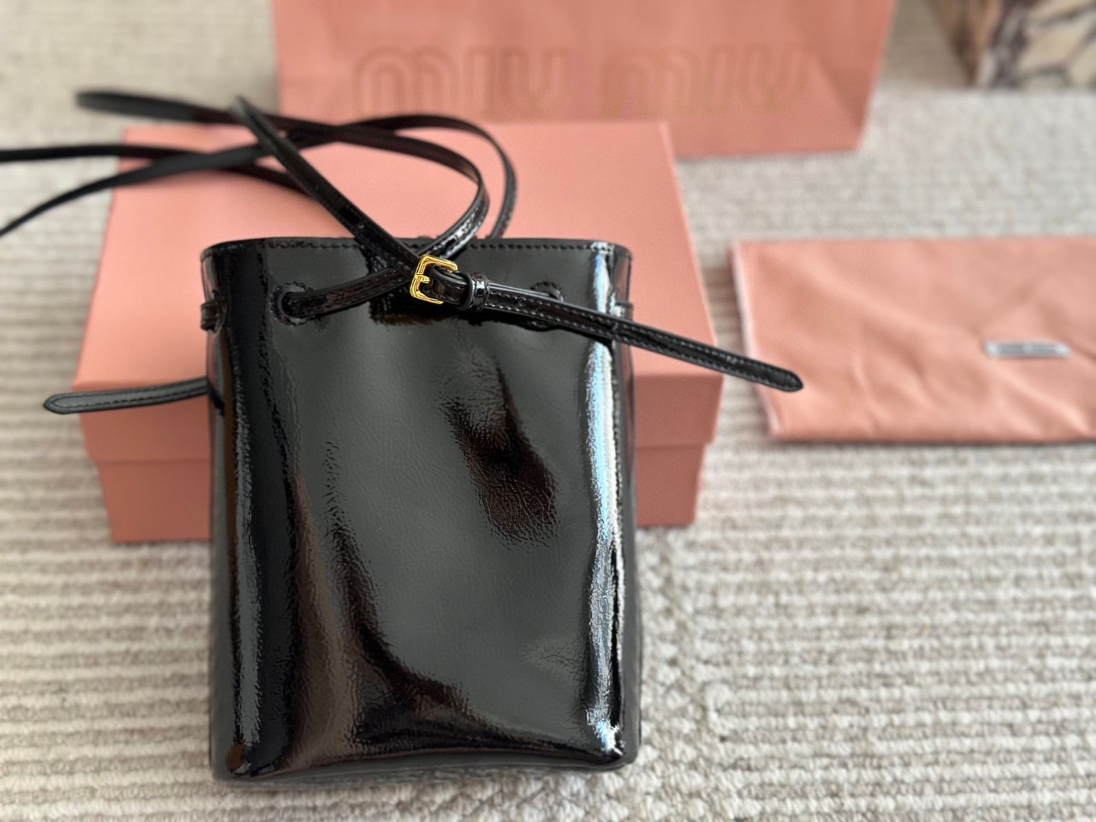 【専用出品】umi 今日WTO】MIUMIU Mini Bucket Bag・ミュウミュウ ミニバケツ