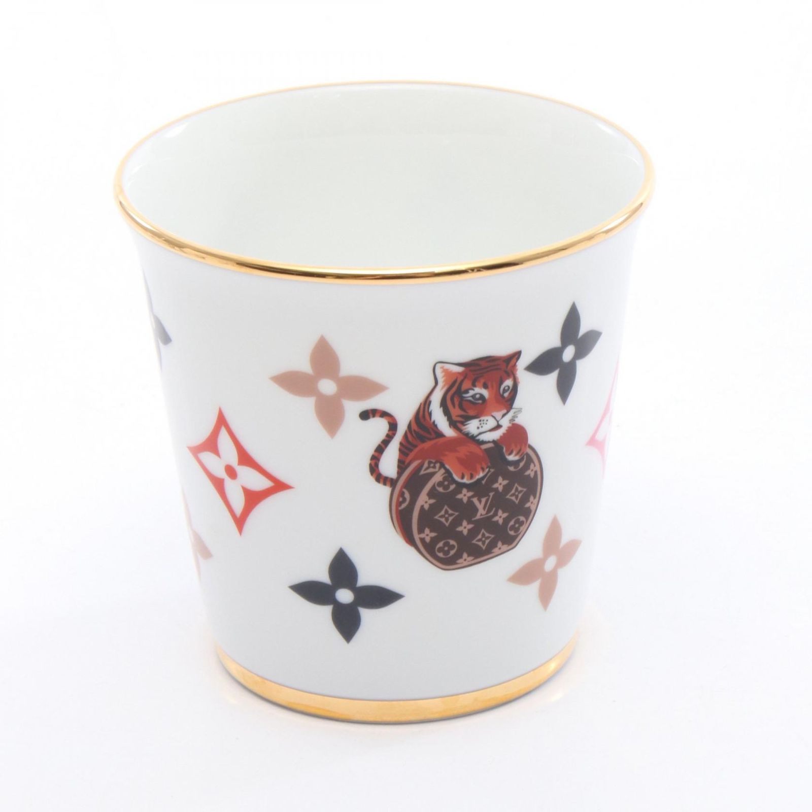  ルイ ヴィトン LOUIS VUITTON 食器 セット4 ゴブレ モノグラム ホワイト その他 コップ4点セット ユニセックス A その他 キッチン 食器