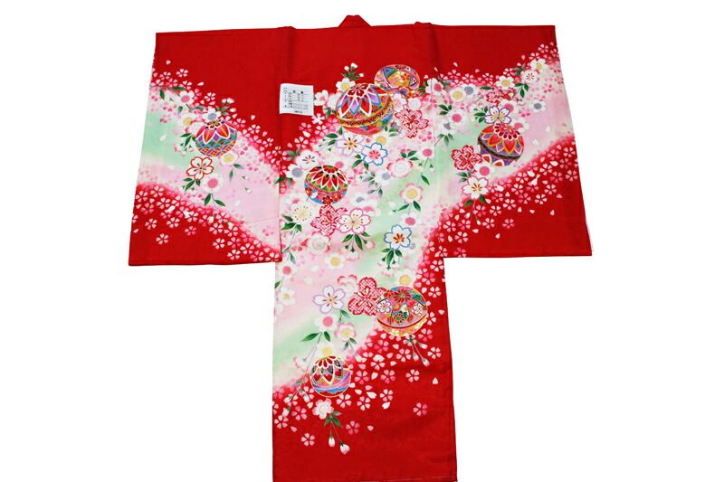 【販売品】 女児お宮参り着-No.103（地色：赤色/産着/初着/のしめ/お宮参り/女の子）