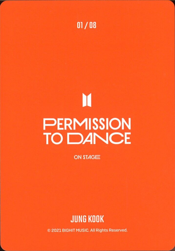 BTS ミニフォトカード JUNGKOOK 2021 PERMISSION TO DANCE ON