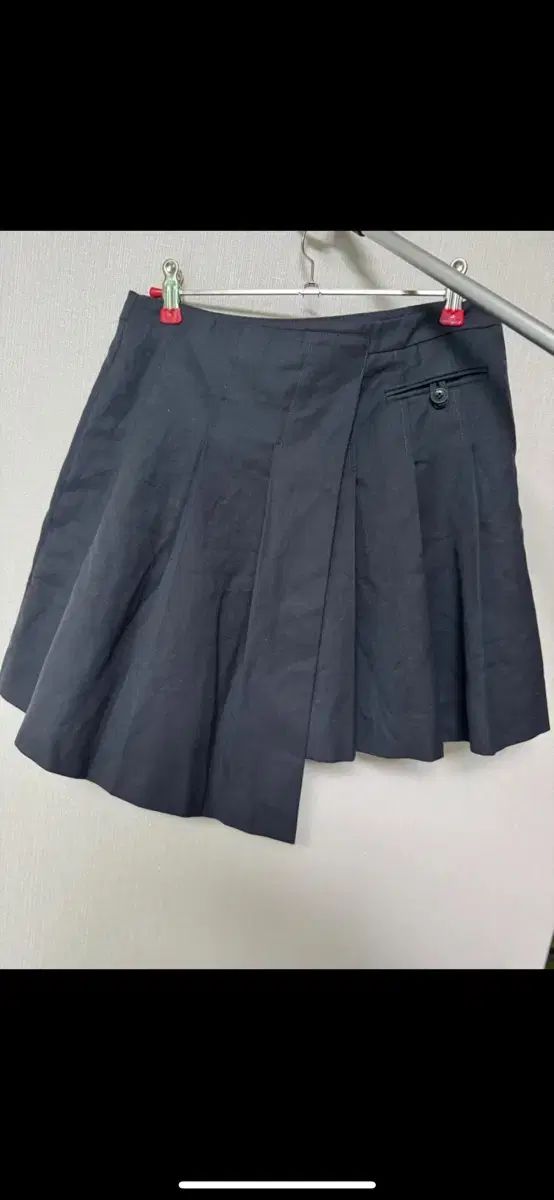 1 寿司 着用 アベイムーア アシンメトリー プリーツ スカート チャコール