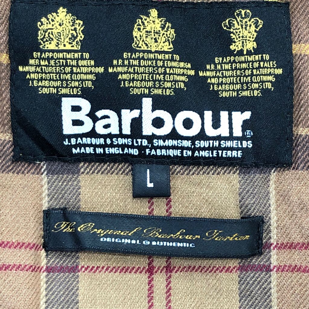 Barbour バブアー オイルドジャケット 防寒 ユーロ ヨーロッパ古着 ライトブラウン (メンズ L) 中古 古着 P1682