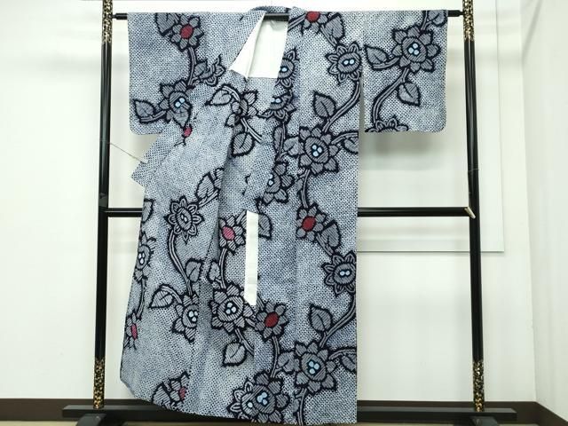 平和屋着物 上 夏物 浴衣 有松鳴海絞り 草花文 綿 CZAA3618s5