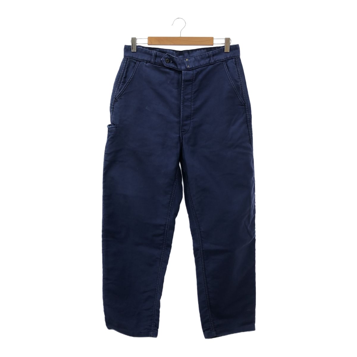 Adolphe Lafont 50's~ アドルフラフォン フレンチモールスキンワークパンツ 筆記体タグ ウエスト実寸W32 Adolphe Lafont 50's~ アドルフラフォン フレンチモールスキンワーク