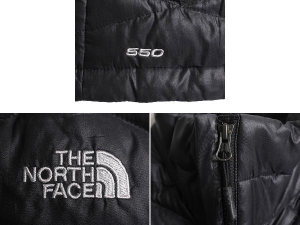 THE NORTH FACE - US企画 ノースフェイス ナイロン ダウン ベスト レディース S / The North Face フルジップ キルティング 550フィル アウトドア 重ね着 灰 THE NORTH FACE - US企画 ノースフェイス ナイロン ダウン