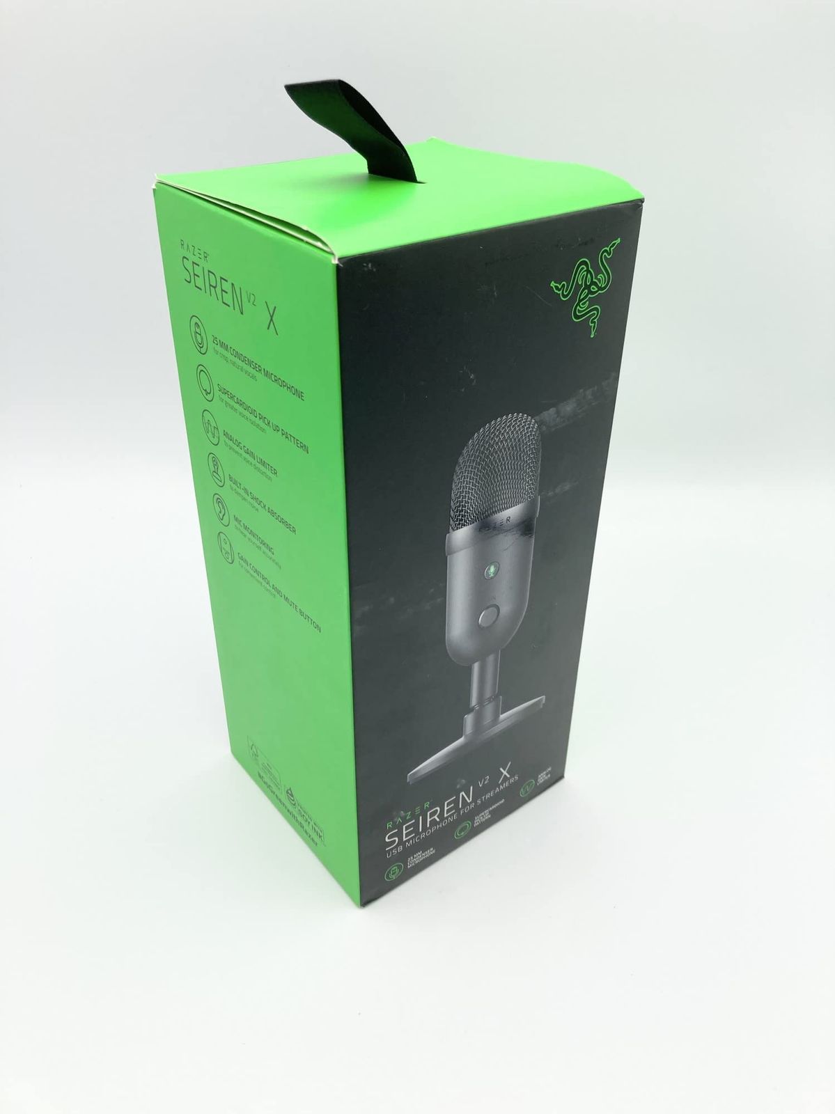 Razer Seiren V2 X USB 25mm コンデンサーマイク スーパーカーディオイド集音パターン 