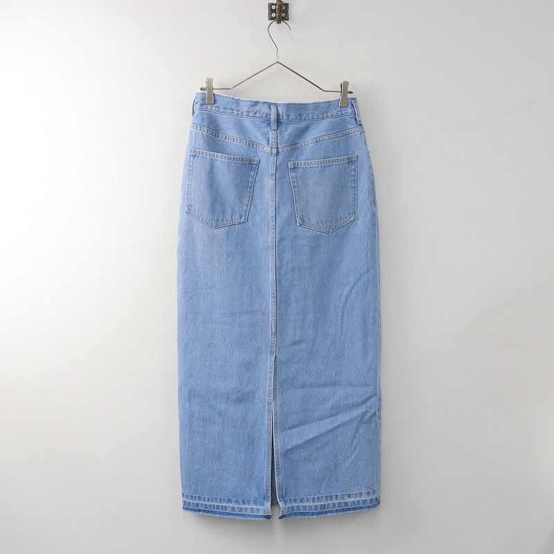 2024SS スローブイエナ SLOBE IENA LE DENIM リーンカットオフスカート 38/サックスブルー ボトムス【2400013979627】