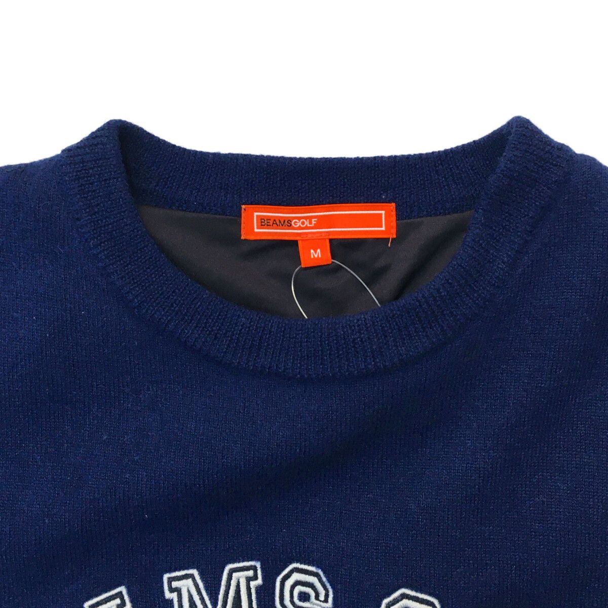 中古 メンズ ビームスゴルフ BEAMSGOLF セーター M 紺 ネイビー 裏地