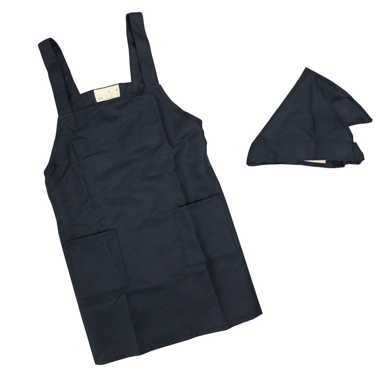 給食 エプロン 三角巾 H型エプロン 子供用 無地 学校 子供エプロン キッズエプロン 511504