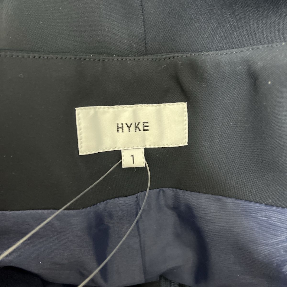 HYKE(ハイク) パンツ サイズ1 S レディース - ダークネイビー フルレングス/ワイドパンツ/変形デザイン
