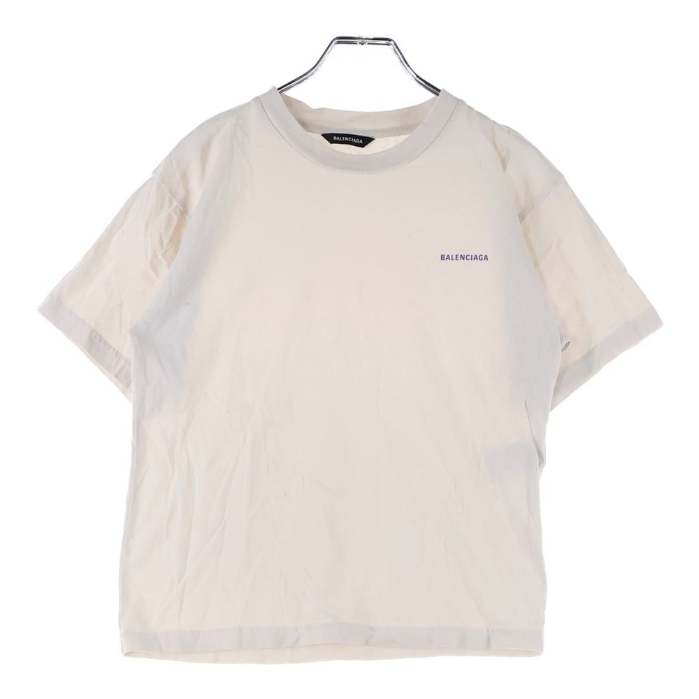 BALENCIAGA バレンシアガ ロゴプリント半袖tシャツ カットソー 556155 TGV72 ホワイト キッズ|レディース