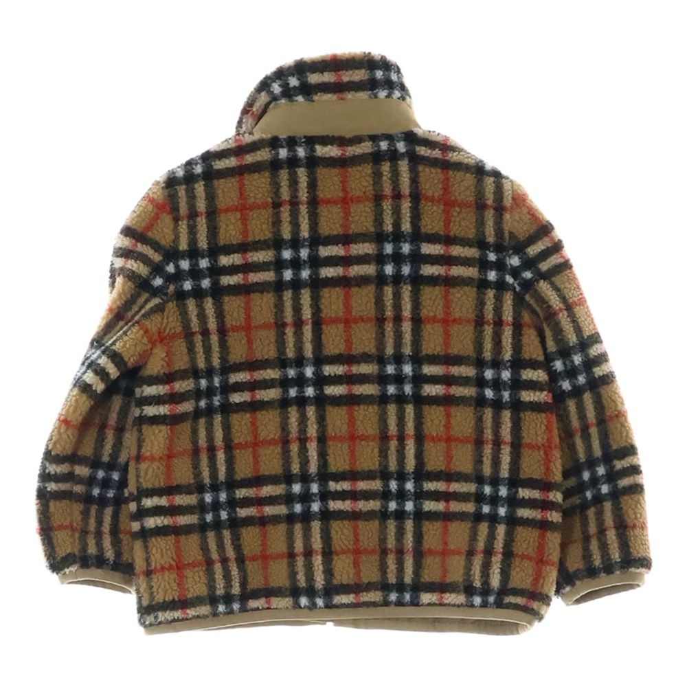 BURBERRY バーバリー ノヴァチェック フリース ボア ジャケット ベージュ キッズ 8061694 BURBERRY (バーバリー) ノヴァチェック フリース ボア ジャケット