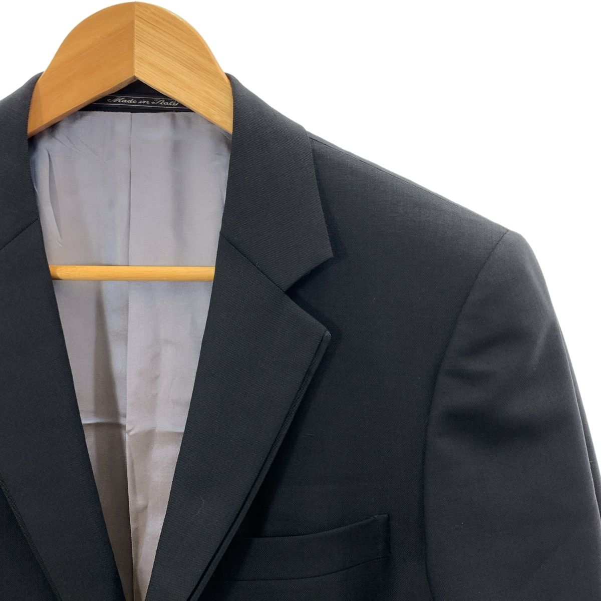 GUCCI グッチ セットアップ ウール スーツ 1Bジャケット パンツ 44 ブラック メンズ