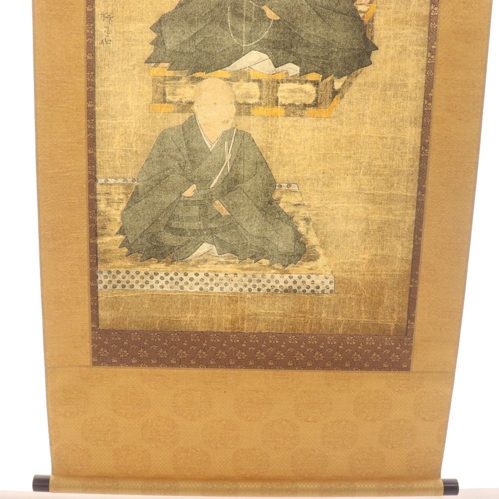 【 掛軸 / 親鷲聖人 蓮如上人 】二尊連坐像 巻物 骨董品 掛軸 / 親鷲聖人 蓮如上人 】二尊連坐像 巻物 骨董品 掛軸 / 親