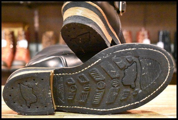  7 D PT 91プリント 96年 レッドウィング 2268 エンジニア 黒 ブラッククローム スチールトゥ ブーツ redwing FI 320 エンジニアブーツ ブーツ 革靴