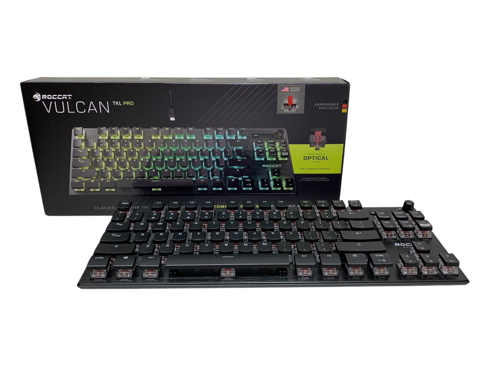 【未使用 】ロキャット VULCAN TKL Pro ゲーミングキーボード Vulcan TKL Pro | コンパクト光学式 RGB ゲーミングキーボード