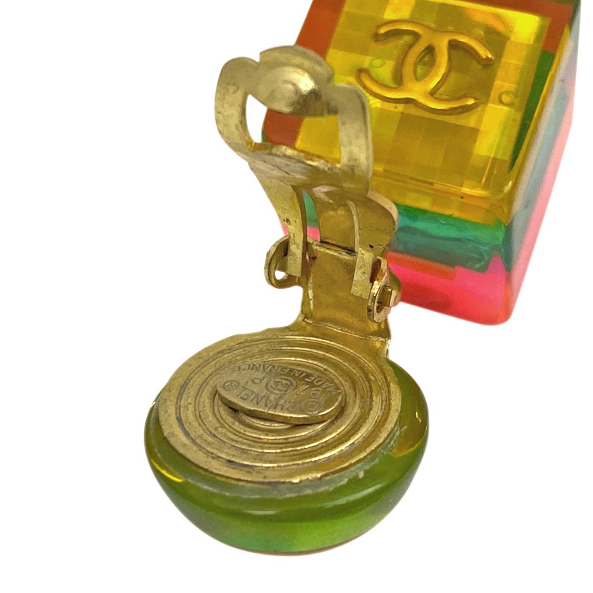 シャネル ピアス ココマーク スイング キューブ No.5 シルバー ロゴ ☆