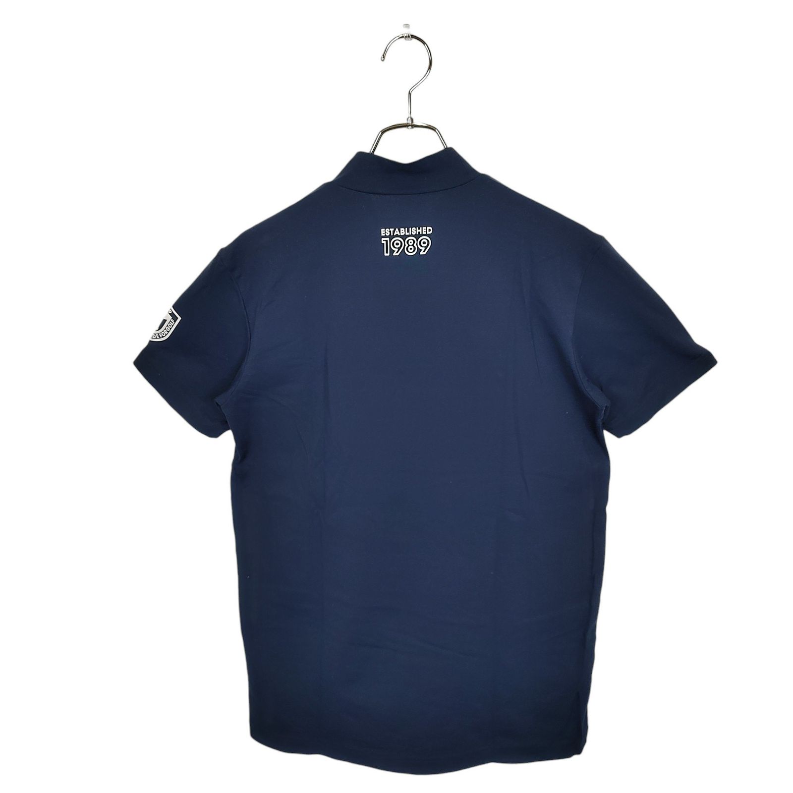 PEARLY GATES パーリーゲイツ モックネック半袖Tシャツ ロゴ総柄