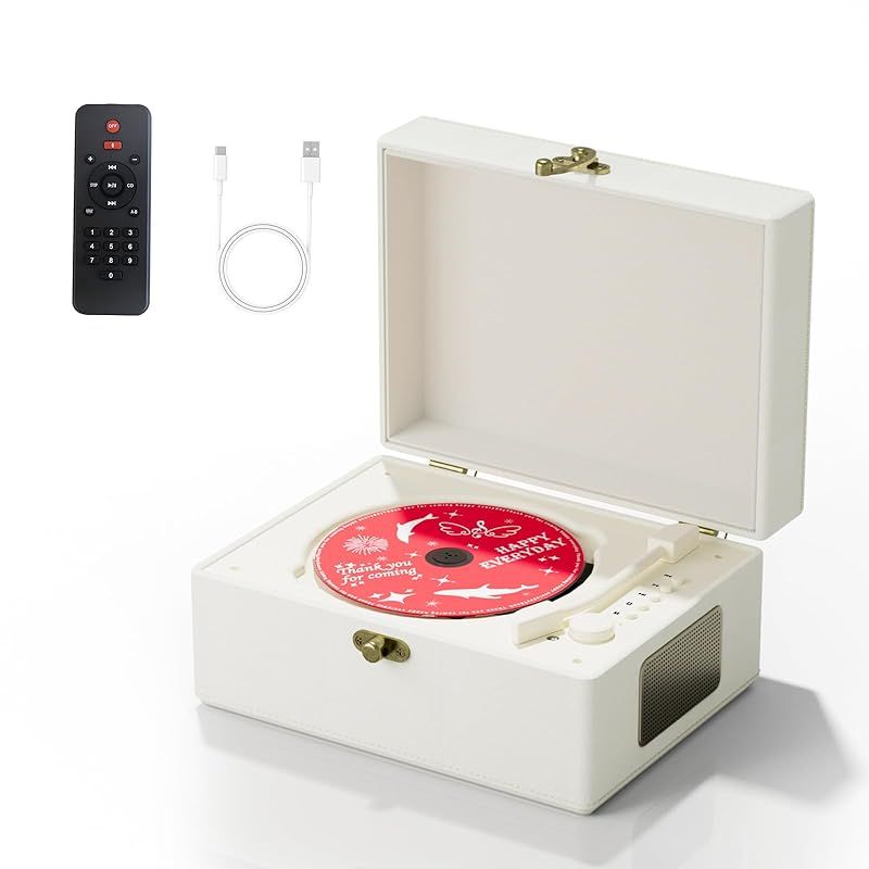 ポータブルCDプレーヤーレトロデザイン充電式3600mAhバッテリーリモコン Amazon.co.jp: ポータブルCDプレーヤー、レトロデザイン、充電式