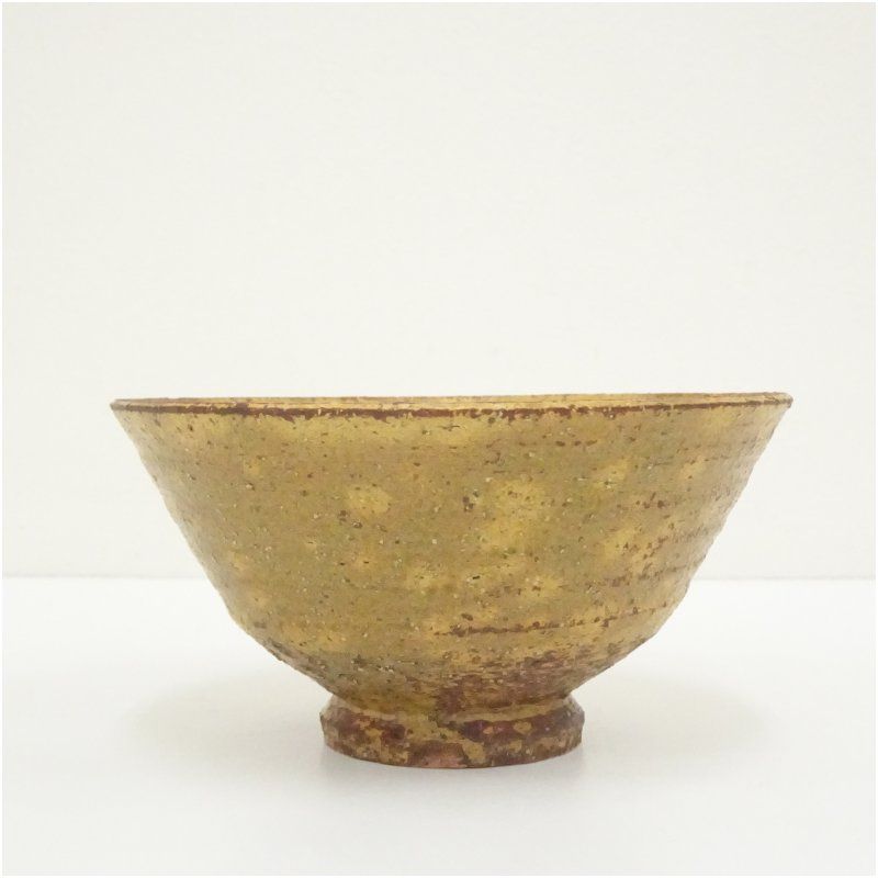 陶芸家 テーラー 上口愚朗 雲谷斎 伊羅保茶碗 黄伊羅保 抹茶碗 箱付き